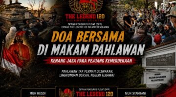 DOA BERSAMA DI MAKAM PAHLAWAN, ORMAS THE LEGEND 120 SULSEL AJAK GENERASI MUDA RAWAT SEMANGAT KEMERDEKAAN